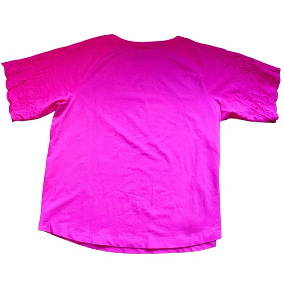 Chico's Woman’s Pink Blouse Top Lace Sleeve Size 3 / XL - Picture 4 of 9